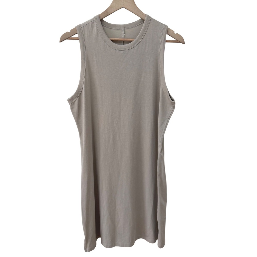 Sleeveless Taupe Tank Dress - Women